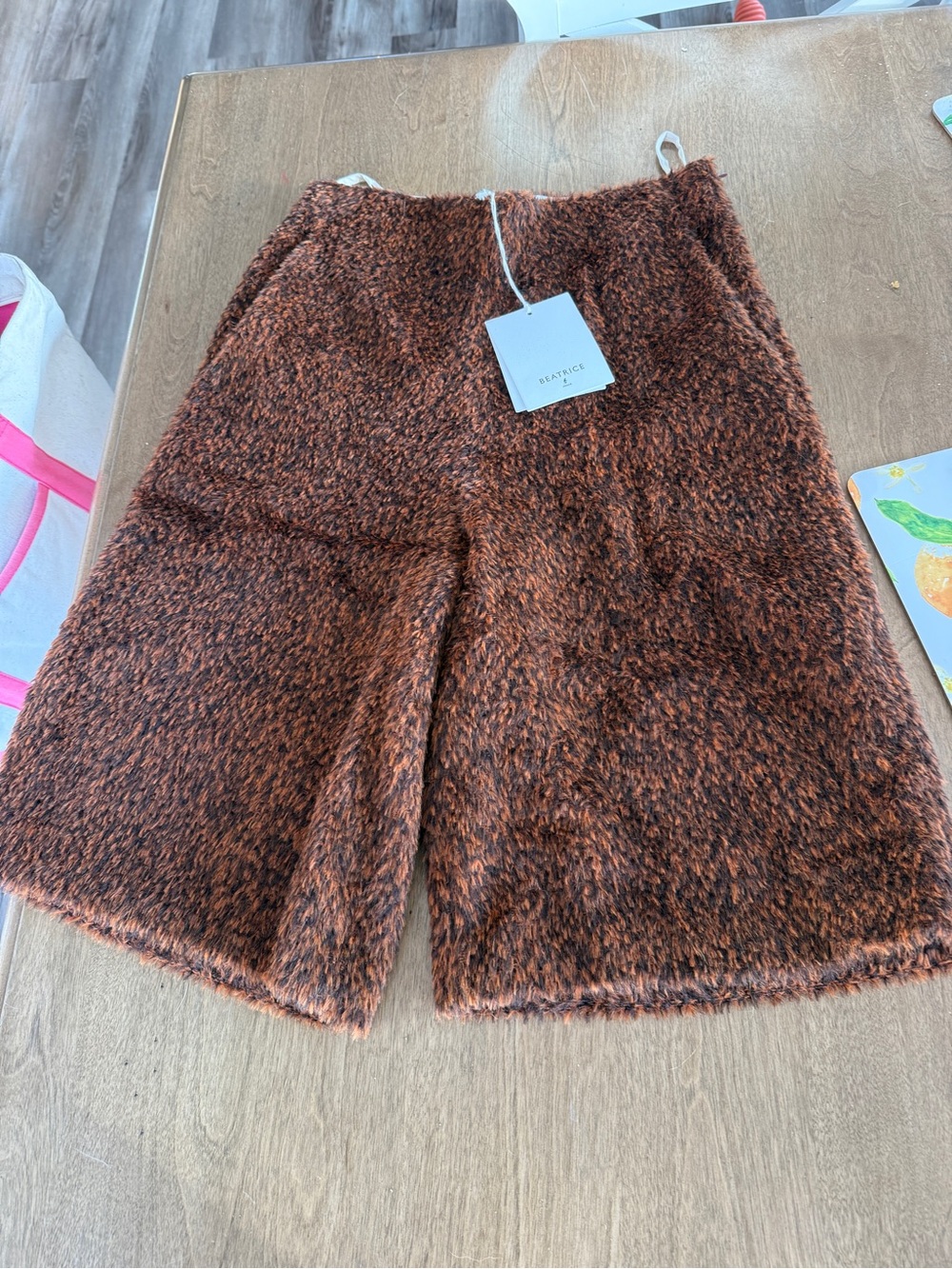 Anthropology Beatrice B Teddy Furry Bermuda Shorts   Motif NWT Small Long Shorts
